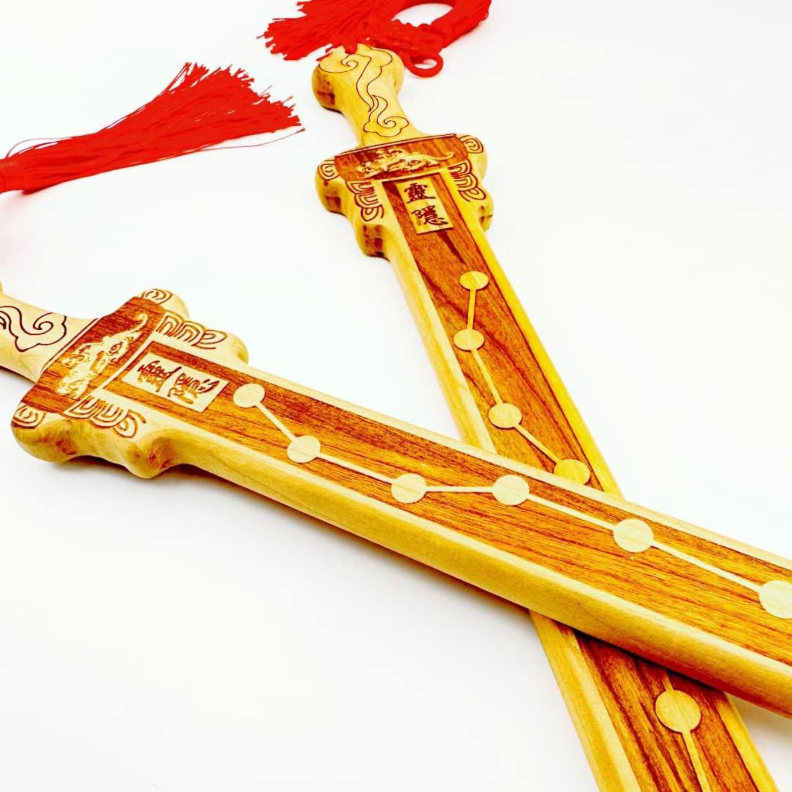 Amazon.co.jp: 中国の剣 中国の伝統的な桃の木刀 手彫りの木刀 鞘なし